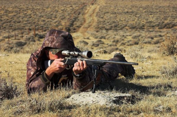 Soap Mesa Outfitter hunter in the field ready to take his shot with important gear