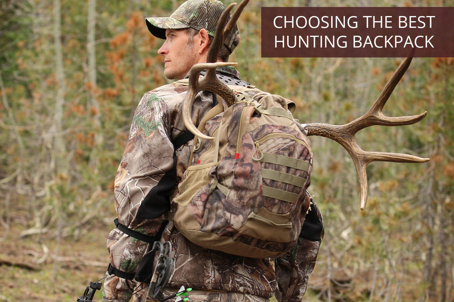 Man on guided hunt in Soap Mesa, with the best hunting backpack he chose himself.