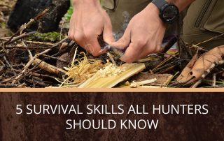 A man working on his survival skills in Southwest Colorado.